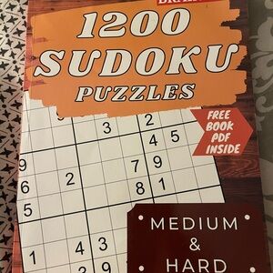 1200 Sudoku Puzzles Book - Orange Cover